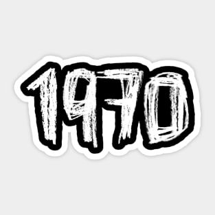 1970 Birthday, Birth Year 1970, Born in 1970 Sticker